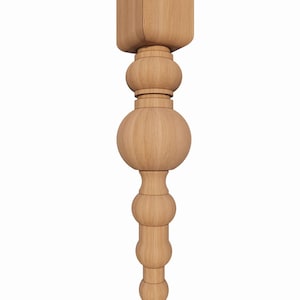 Wooden  legs for dining table | Set of 4 leg | Solid Wood Turned Legs for Dining Table, Counter Table, | Rustic Modern Furniture Legs.