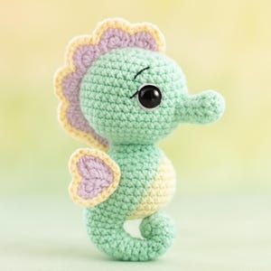 Cute Seahorse Amigurumi Crochet Pattern PDF - Instant Download Digital File - Beginner-Friendly Amigurumi Pattern
