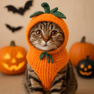 Digital Crochet Pattern – Halloween Cat Hoodie Costume (PDF)