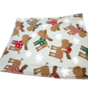 Cute Moose  Guinea Pig Fleece Cage Liner | Waterproof | Absorbent lap pad