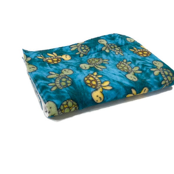 Happy Turtles Guinea Pig Fleece Cage Liner | Waterproof | Anti-Shrink Design | Handmade With Love For Guinea Pigs | Custom Sizes Offered