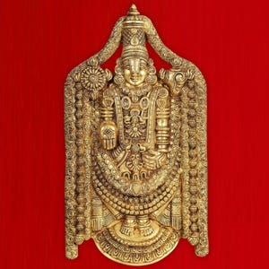 Handcrafted 22&quot; Brass Lord Venkateswara Balaji Wall Hanging – Intricately Carved Hindu God Idol MADE TO ORDER 8.800KG