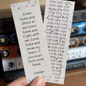 Cruel Prince Bookmark – “Just Come Home” | Folk of the Air Inspired