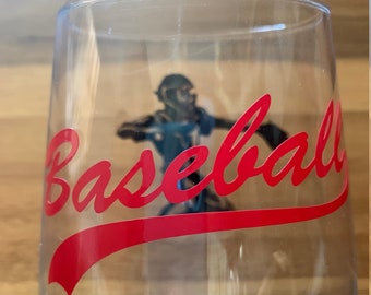 Personalized Baseball Catcher Wine Glass