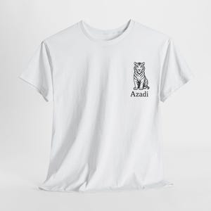 Tiger Tshirt Unisex - Bold Black Tiger Graphic Tee, Heavy Cotton T-Shirt for Animal Lovers, Aesthetic Streetwear Gift for Him Her