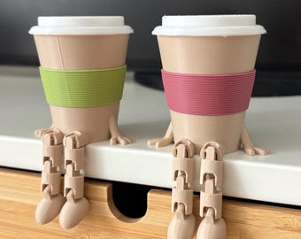 3D Coffee Decorative Mug with Legs – Funny Coffee Figurine – Coffee Bar Kitchen Decor – Gift for Coffee Lovers – Modern Kitchen Decor
