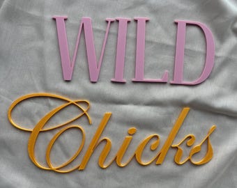Chicken Coop Sign "Wild Chicks" matte – Decorative Chicken House, Gift for Chicken Keepers