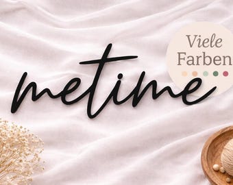 metime wall decor lettering personalized bathroom decor modern 3D print wall art gift idea housewarming bedroom living room