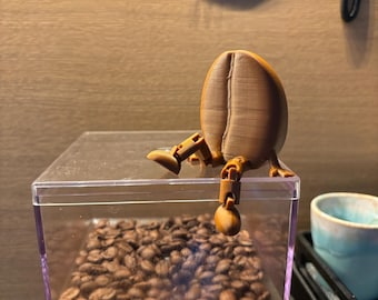 3D Coffee Bean with Legs – Funny Coffee Figurine – Coffee Bar Kitchen Decor – Gift for Coffee Lovers – Modern Kitchen Decor