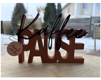 Coffee Break 3D Lettering | Modern Coffee Decor | Gift for Coffee Lovers | Kitchen Decor | Gift Idea