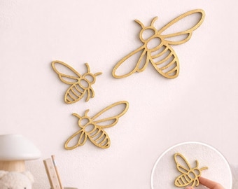 Wall mural of bees in a children's room | Children's room wall decor | Lettering for baby's room
