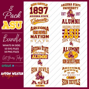 thumbnail image 2 of Arizona State University Sun Devils Iron-On Patch – 3" X 3", Embroidered, USA Made 2 of 6