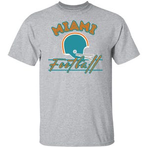 Vintage Miami Football Shirt: Retro Delphin Spieltag T-Shirt