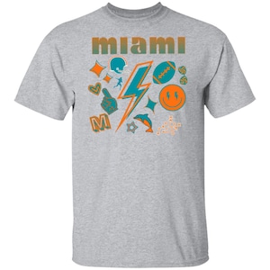 Vintage Miami Football Shirt: Retro Delphin Spieltag T-Shirt