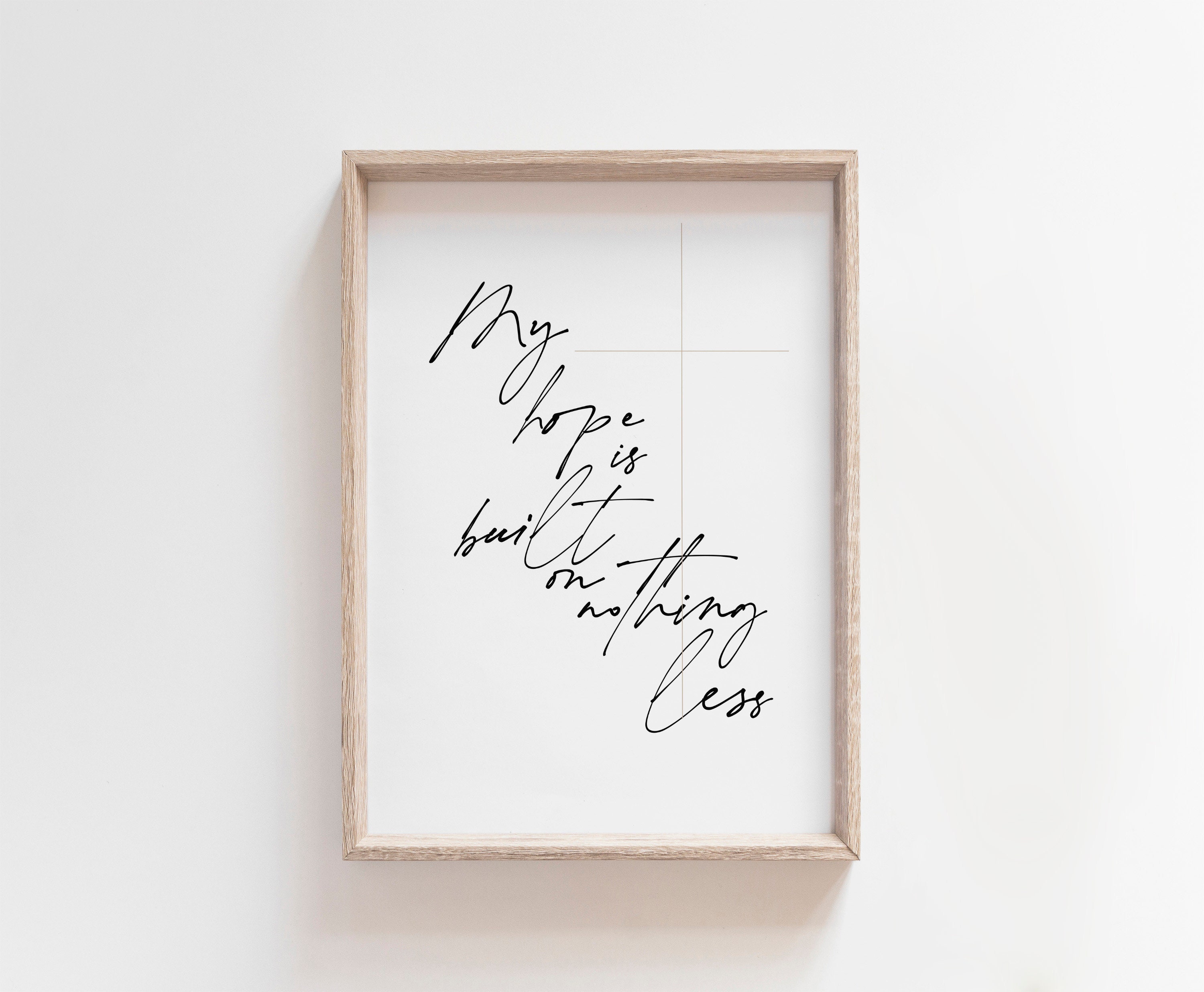 My Hope is Built Wood Sign  Shop Rooted + Grounded Christian Wall Art