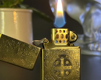 Encendedor vintage con forma de cruz, encendedores retro, regalo para él