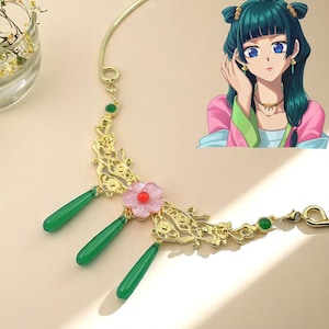 Maomao Cosplay Hairpin & Necklace Set | Apothecary Diaries Anime Accessories for Girls Women | Halloween Prop Headwear