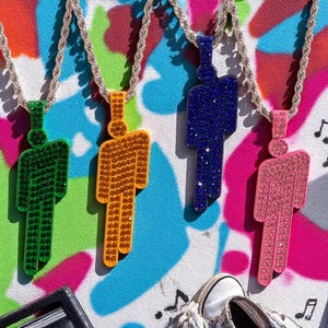 Rhinestone Billie Blosh Necklace Chain | Unisex Fashion Jewelry Gift