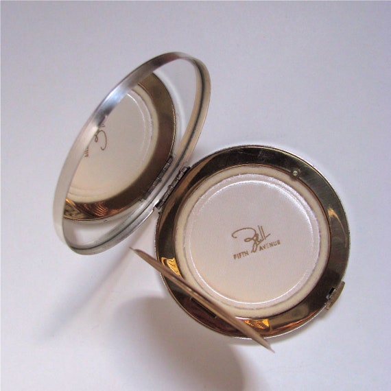 Vintage ZELL COMPACT 1950S Vanity Collectible Mir… - image 9