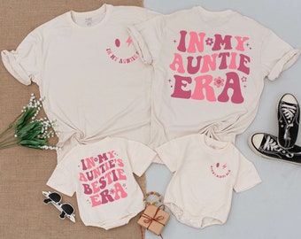 In My Auntie Era Matching Outfit, Auntie Matching Set, Cool Aunt Shirt, Baby shower gift, Auntie And Niece, Newborn Girl Outfit, Baby Romper