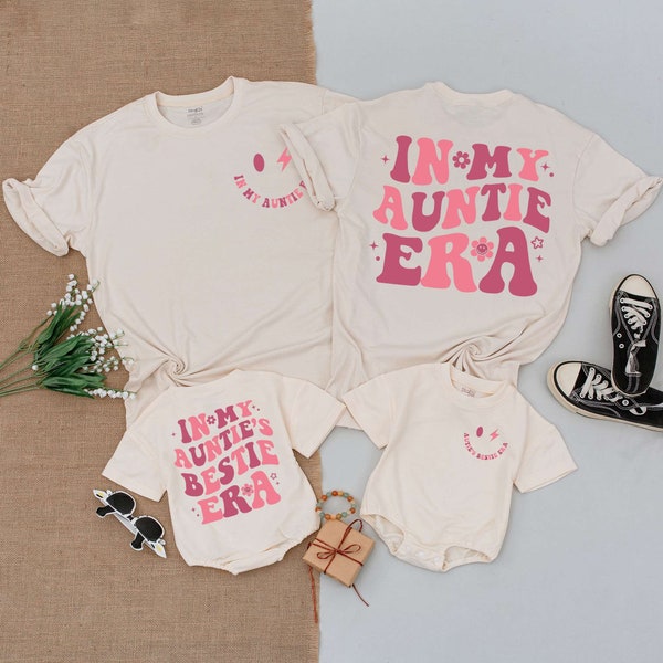 In My Auntie Era Matching Outfit, Auntie Matching Set, Cool Aunt Shirt, Baby shower gift, Auntie And Niece, Newborn Girl Outfit, Baby Romper