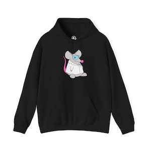 Lab Rat Hoodie, Medical Laboratory Professional Gift, Unisex Sweatshirt, Science Lover Pullover, Cute Rodent Apparel, Scientist Jumper