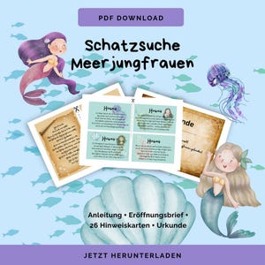 Mermaid Scavenger Hunt – Treasure Hunt for Children&#39;s Birthday Parties (pdf)