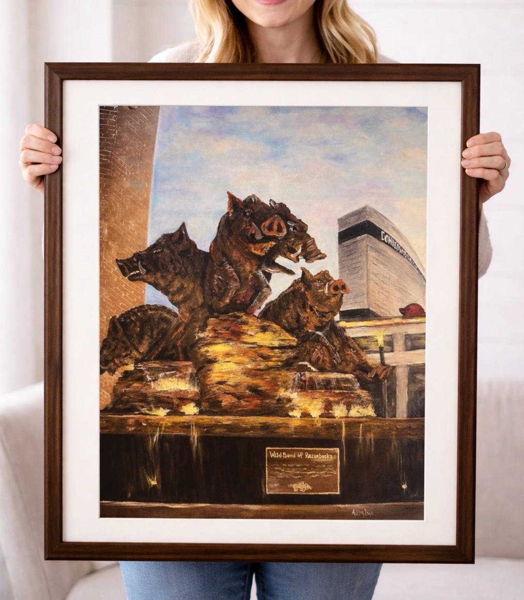 Arkansas Razorback Statue Print - Etsy