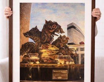 Stampa della statua dell'Arkansas Razorback