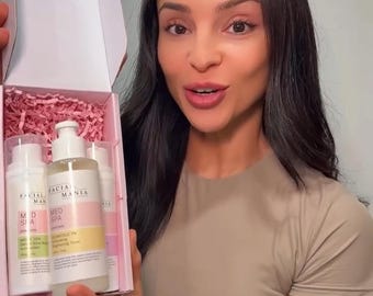 Zestaw pielęgnacyjny Glow Trio: kwas glikolowy, witamina C, przeciwstarzeniowy