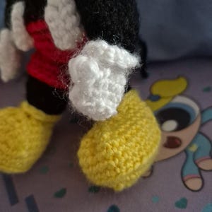 Crochet Mickey Mouse Keychain • Amigurumi Plush Toy Charm • Handmade Stuffed Animal (Approx. 7 inches) image 4