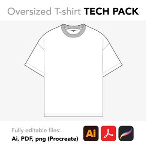 Illustrator + PDF_ Oversized T-shirt TECH PACK