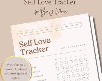 Journal Tracker digitale Achtsamkeit Selbstfürsorge Wellness druckbare Einlage