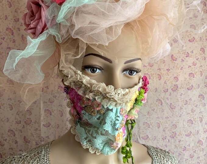 Wearable Art Face Mask Boho Chic Face Mask Art to Wear Face Mask Fairy