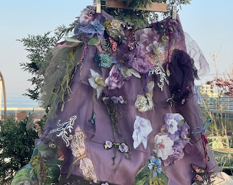 Boho Rock Fee Zigeuner Rock Boho Rock boho chic Rock Kunst zu tragen Rock verändert Coure Rock refashion Rock mori girl Rock Hippie Flower Power