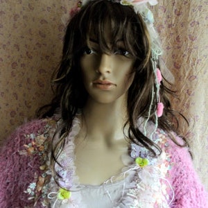 Shabby chic gift Boho headpiece  hairband art to wear romantic hair accessoire boho headband fairy hairband mori girl hair accessoire