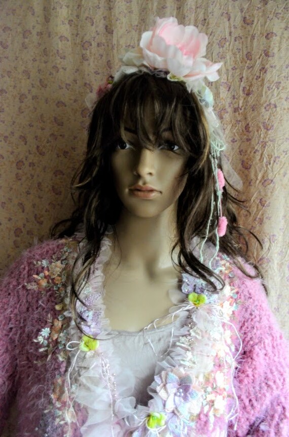 ❌ GIFTED ? Shabby Chic Headband Ivory Headband, Headband ,baby Girl Headband,newborn  main image 2