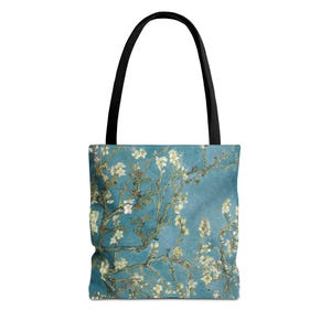 Sac fourre-tout oeuvre d&#39;art en fleurs d&#39;amandier Van Gogh, style bohème, sac en toile floral, cadeau pour les amateurs d&#39;art