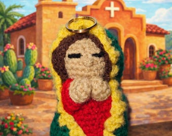 Handmade Virgen de Guadalupe Keychain