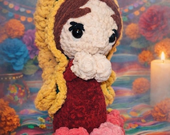 Handmade Virgen de Guadalupe Crochet Doll