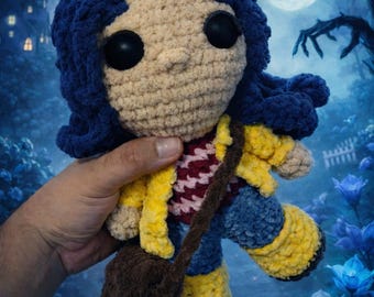 Handmade Coraline Inspired Crochet Plush Doll