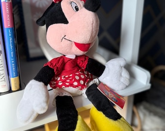 Peluche vintage de Minnie Mouse de Trudi: coleccionable italiano de los años 80 con etiquetas originales