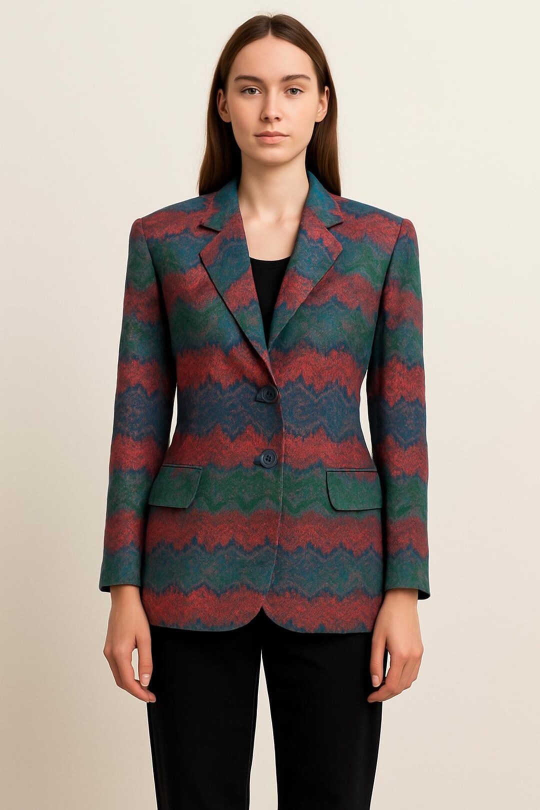 Vintage Missoni Blazer – 80s/90s Zigzag Chevron, Made in Italy - Etsy