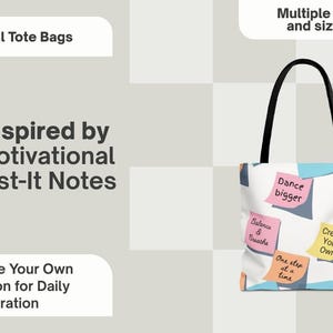 Inspirierende Tragetasche Motivationszitate Personalisierte Affirmationstasche Tanzgeschenk für Tänzer Lehrer Tanzliebhaber Neujahrsgeschenk Fun Bag