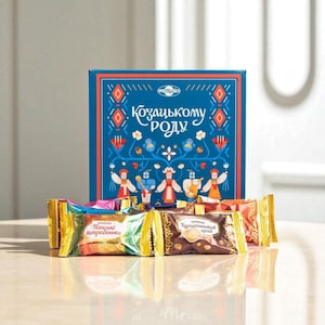 Ukrainian Candy Gift Box &#39;Cossack Spirit&#39; – Handmade Ethnic Sweets 500g – Traditional Slavic Treats