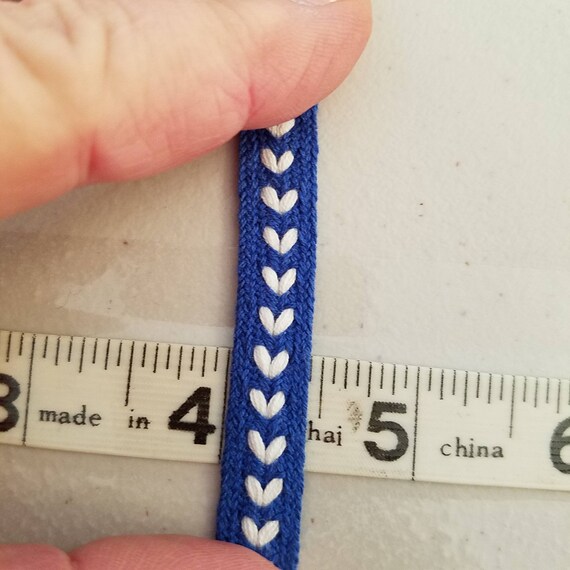 3//8 in soft V woven fabric trim sold by the yard