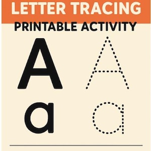 Alphabet Tracing Worksheets A-Z | Uppercase & Lowercase Letters | Printable Handwriting Practice for Preschool, Kindergarten, Homeschool