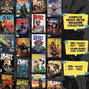 Colección digital de la revista Heavy Metal 1977-2022 / Cómics clásicos de ciencia ficción y fantasía / Revista vintage en PDF / Descarga instantánea
