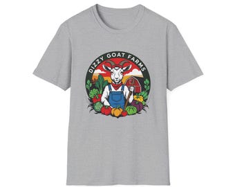 Funny Goat Shirt | "We're Unstable" Farm Tee | Dizzy Goat Farms Charity T-Shirt | Retro Farmhouse Gift | Support Local Food Banks