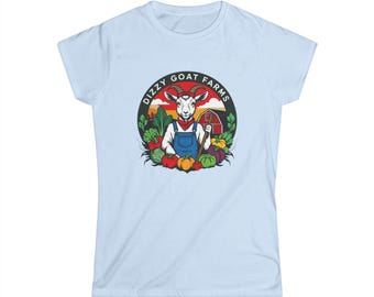 Funny Goat Shirt | "We're Unstable" Farm Tee | Dizzy Goat Farms Charity T-Shirt | Retro Farmhouse Gift | Support Local Food Banks